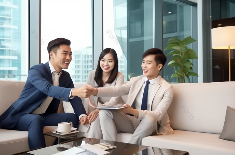 青年夫妇和汽车销售人员,高清,摄影图,摄影图片,图片大全,摄影图免费下载